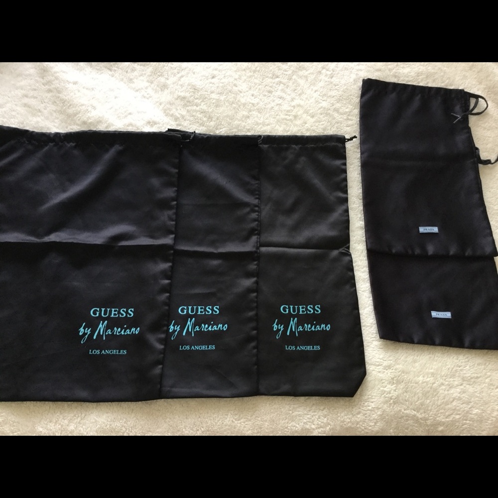 Lot of 5 Prada/ Guess By Marciano Shoe DustBag